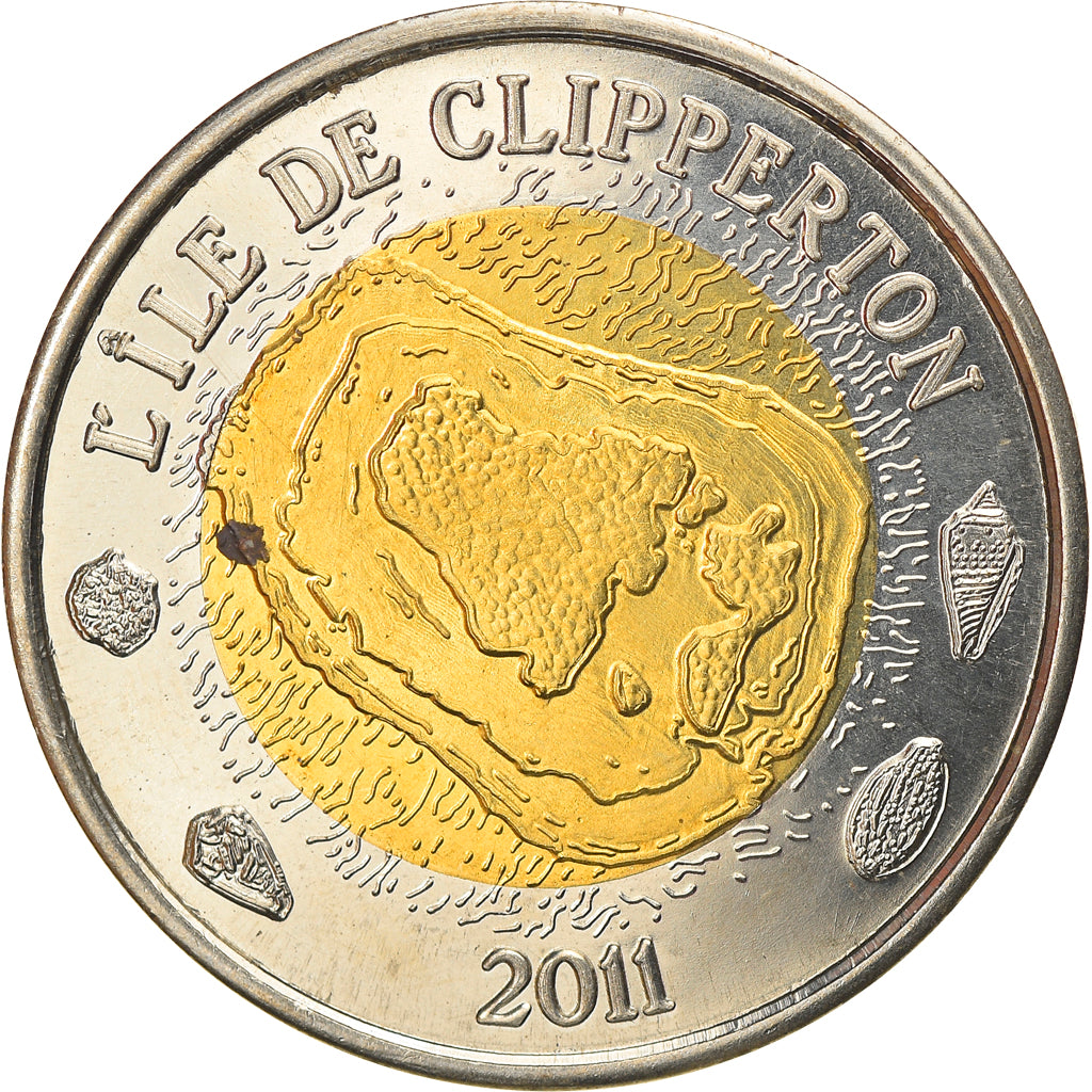 Coin, France, 500 Francs, 2011, Clipperton, MS(63), Bi-Metallic