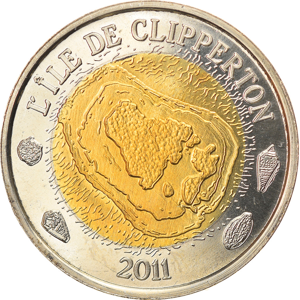 Munten, Frankrijk, 500 Francs, 2011, Clipperton, UNC-, Bi-Metallic