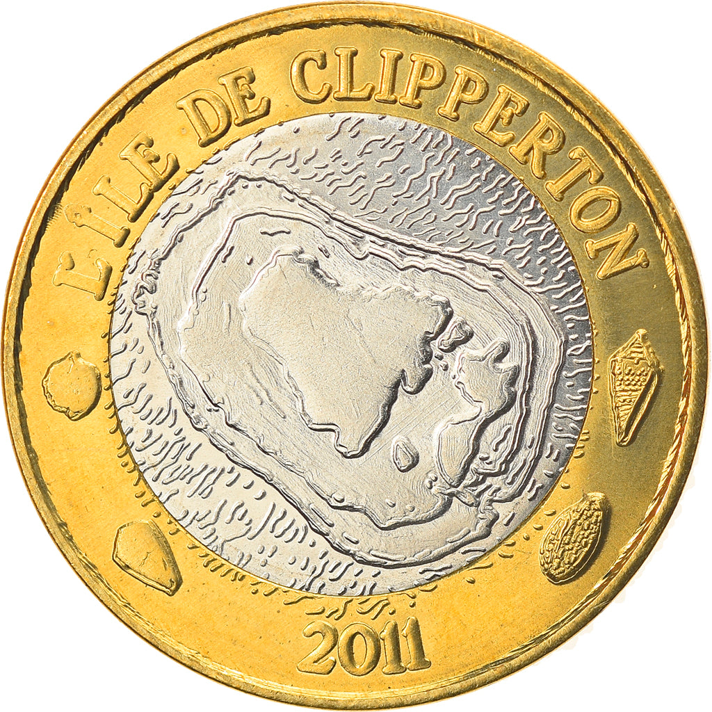 Coin, France, 200 Francs, 2011, Clipperton, MS(63), Bi-Metallic