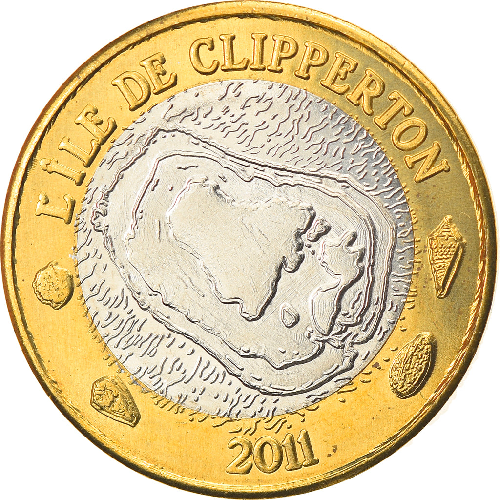Coin, France, 200 Francs, 2011, Clipperton, MS(63), Bi-Metallic