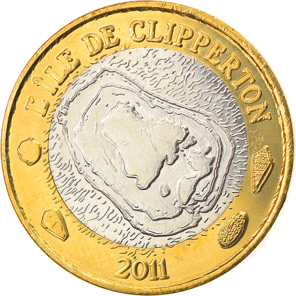 Coin, France, 200 Francs, 2011, Clipperton, MS(63), Bi-Metallic