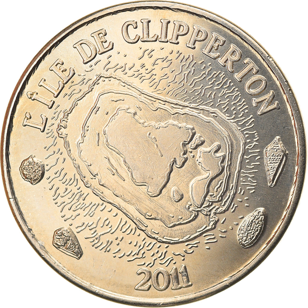 Coin, France, 10 Francs, 2011, Clipperton, MS(63), Cupro-nickel Aluminium