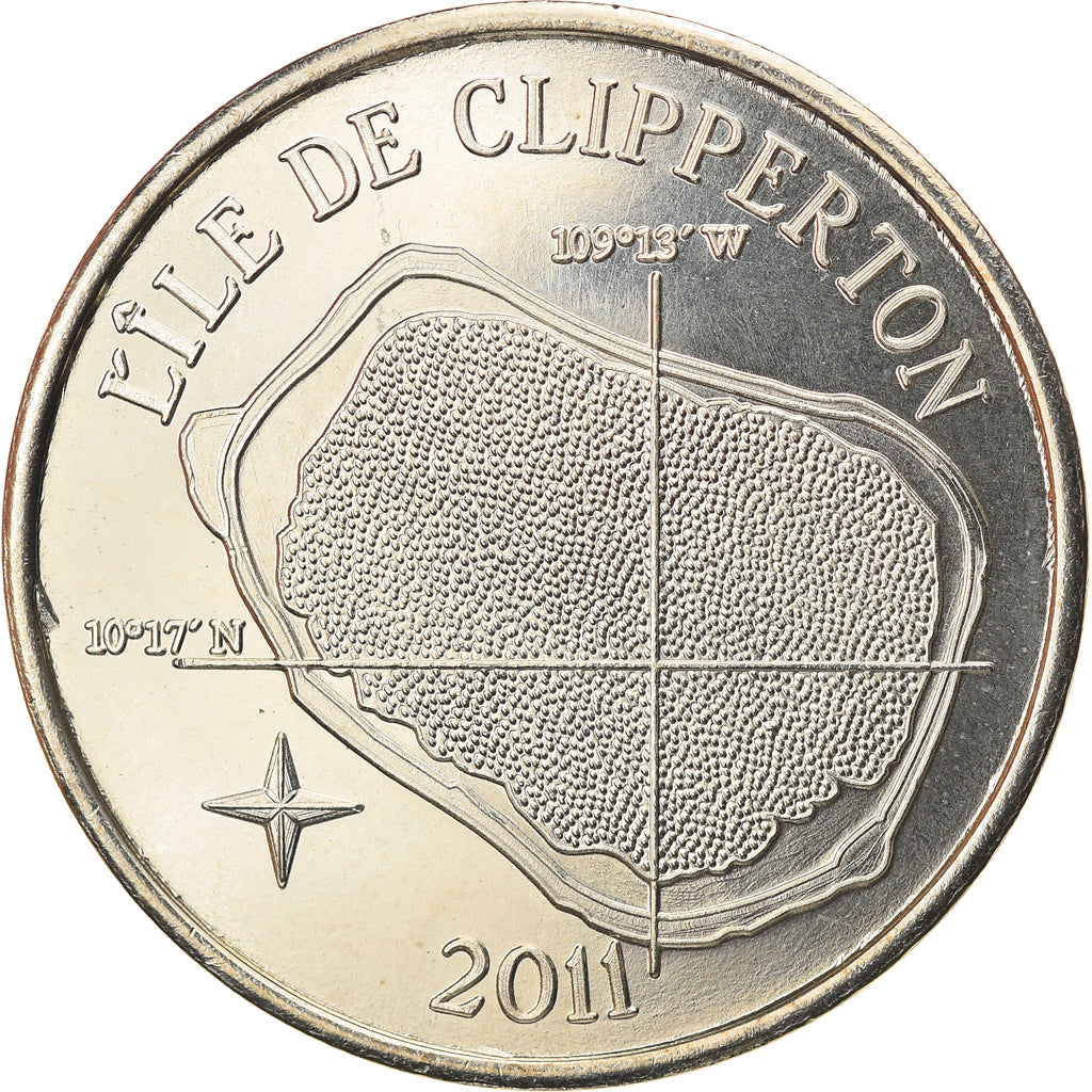 Moneta, Francia, 50 Francs, 2011, Clipperton, SPL, Rame-nichel-alluminio