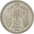 Münze, Monaco, 10 Francs, 1945, VZ, Copper-nickel, KM:E18, Gadoury:136