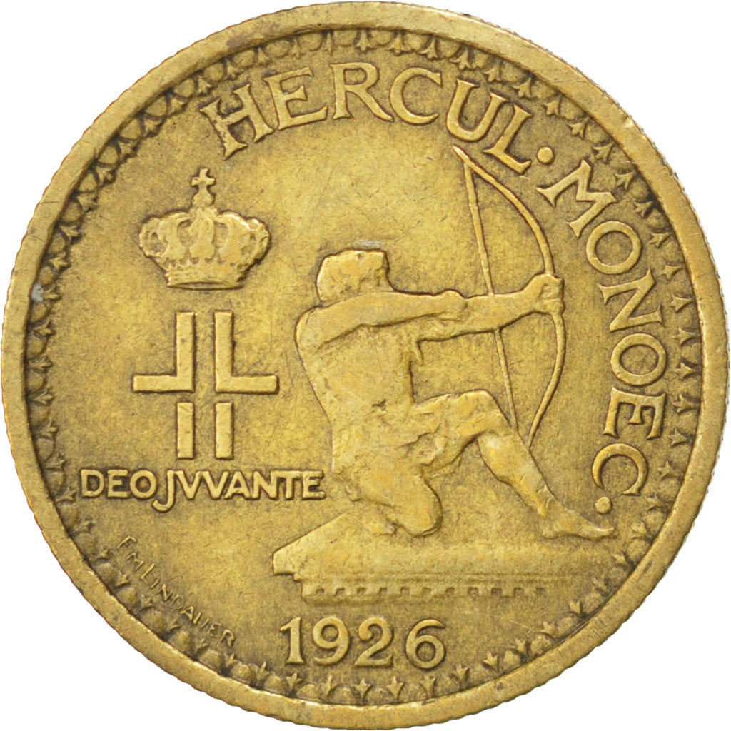 Monaco, Louis II, 50 Centimes 1926 Poissy, KM 113