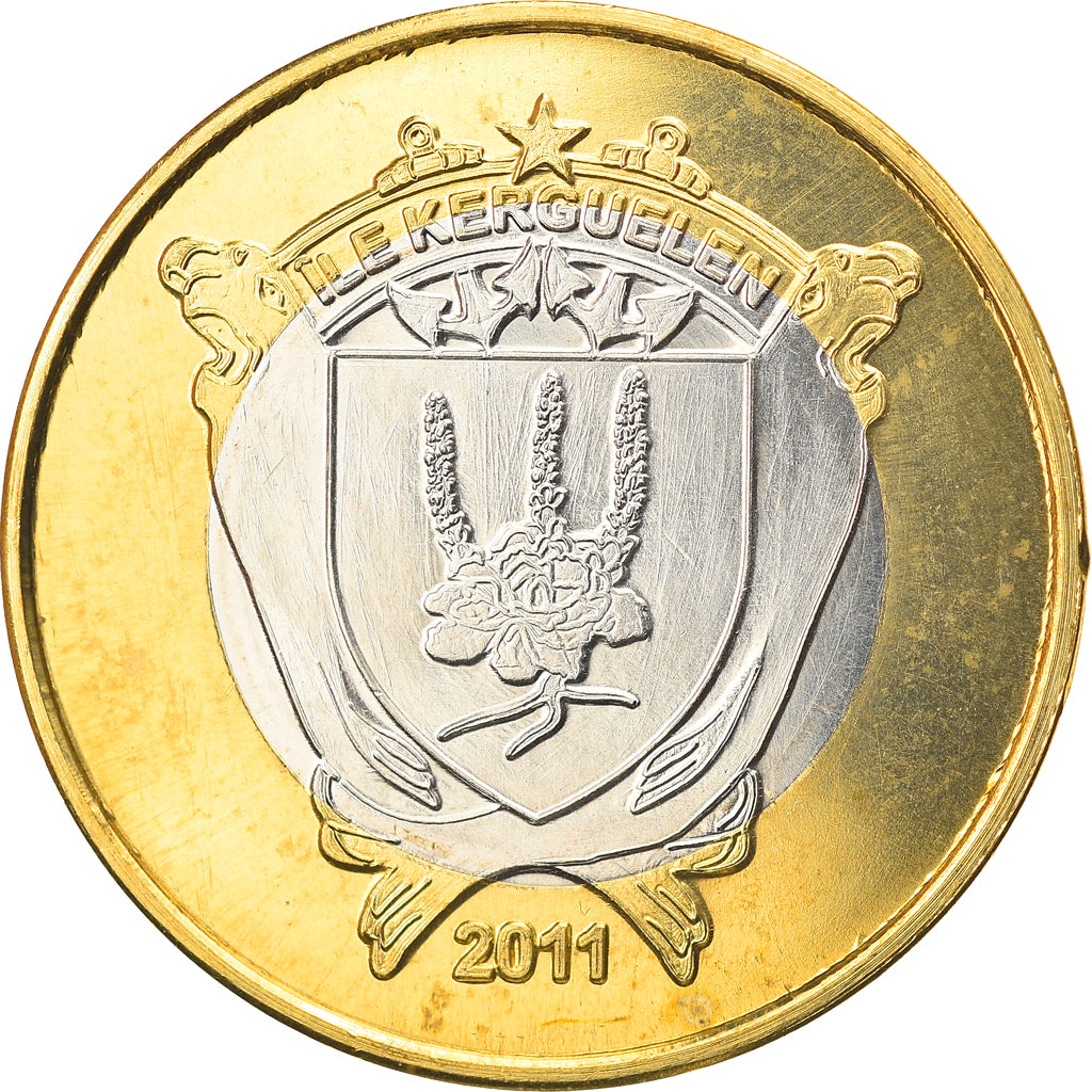 Coin, France, 500 Francs, 2011, Kerguelen, MS(63), Bi-Metallic