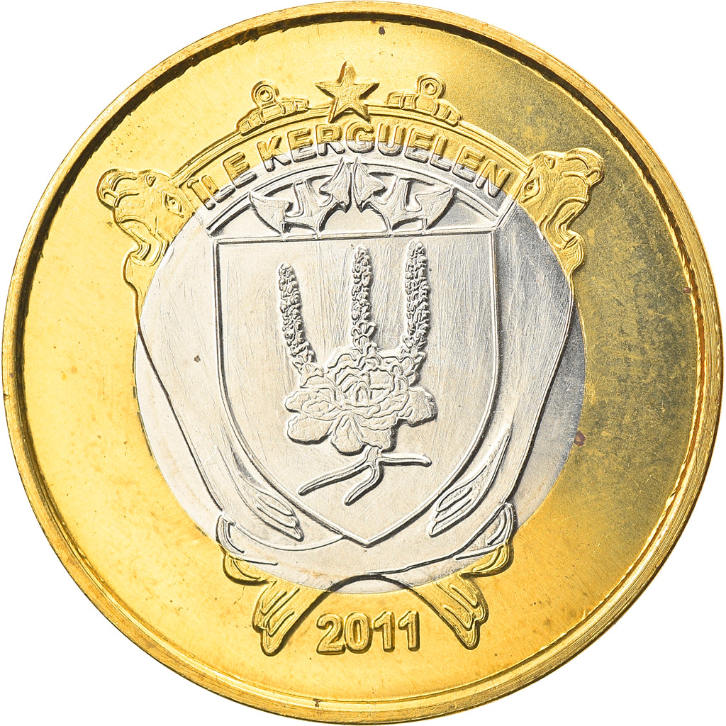 Coin, France, 500 Francs, 2011, Kerguelen, MS(63), Bi-Metallic