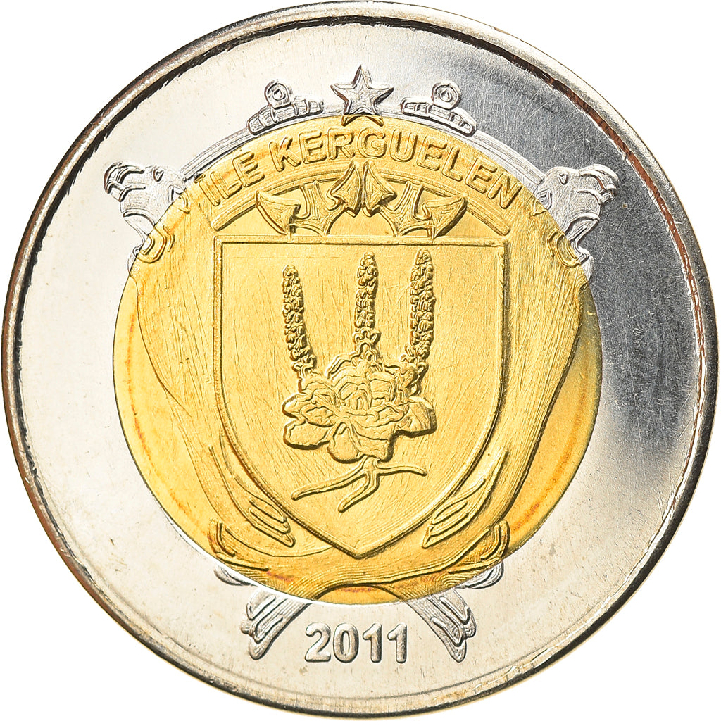 Coin, France, 200 Francs, 2011, Kerguelen, MS(63), Bi-Metallic