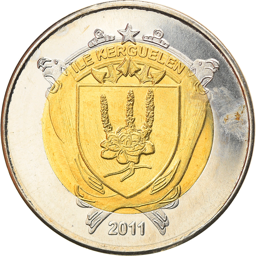 Coin, France, 200 Francs, 2011, Kerguelen, MS(63), Bi-Metallic
