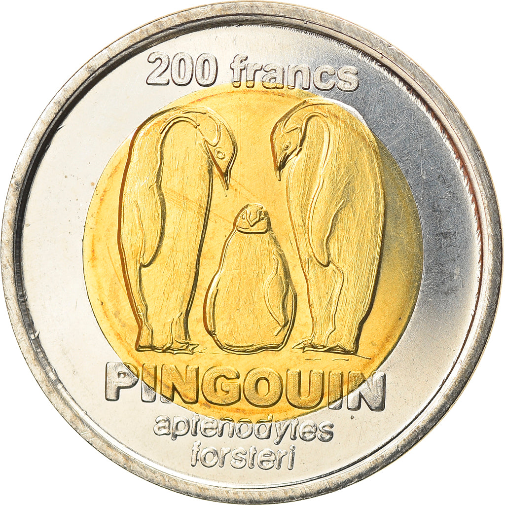Coin, France, 200 Francs, 2011, Kerguelen, MS(63), Bi-Metallic
