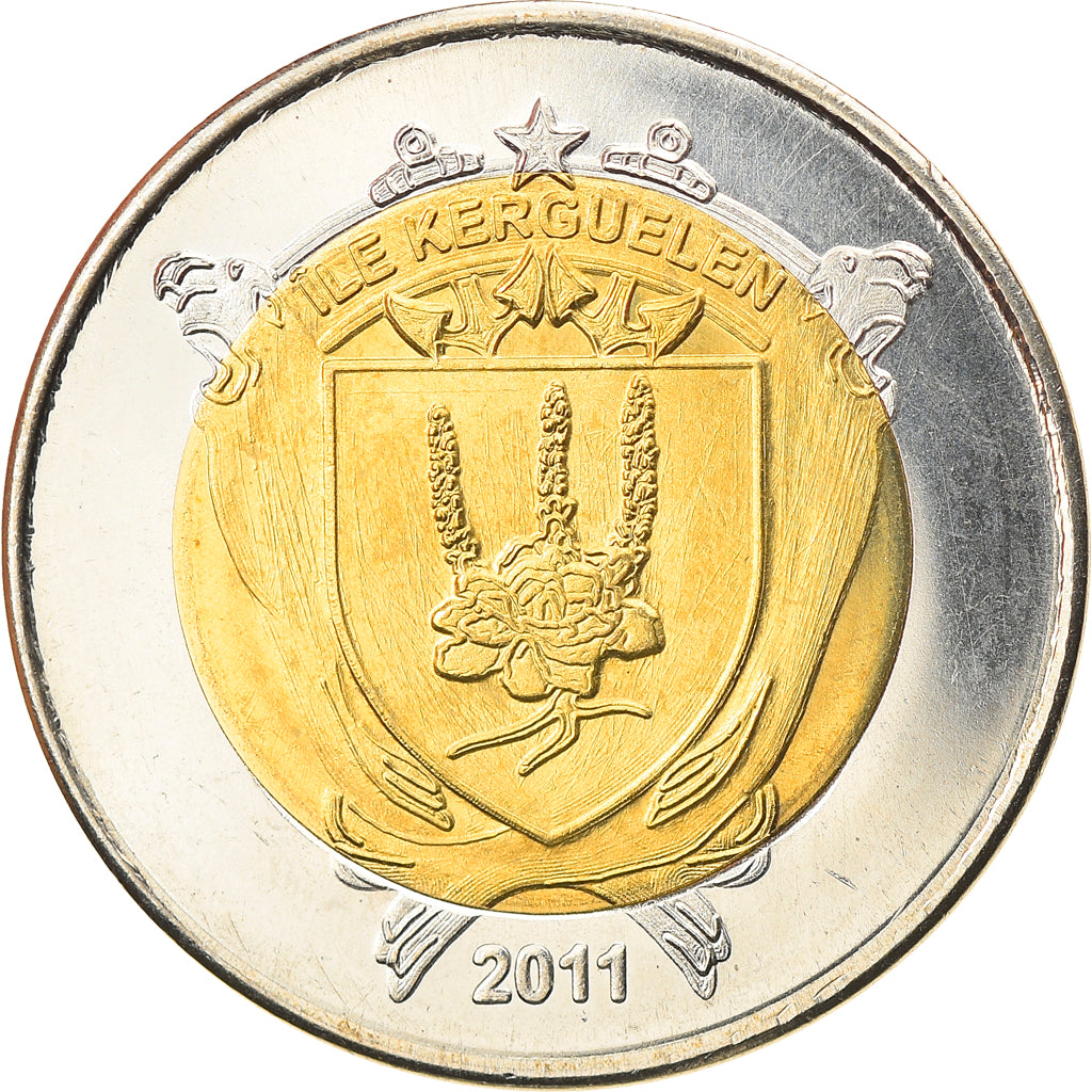 Coin, France, 200 Francs, 2011, Kerguelen, MS(63), Bi-Metallic