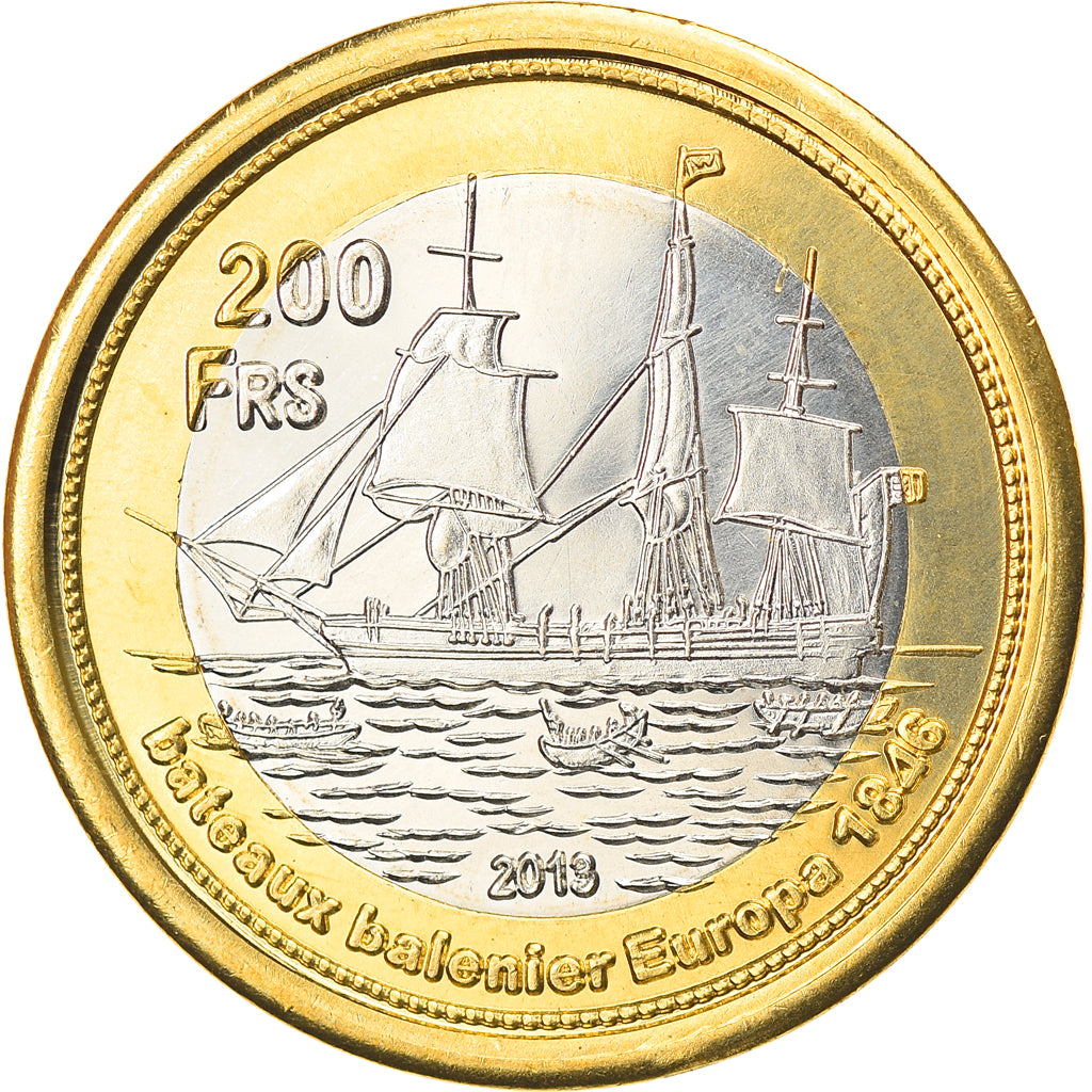 Coin, France, 200 Francs, 2013, Tromelin, MS(63), Bi-Metallic