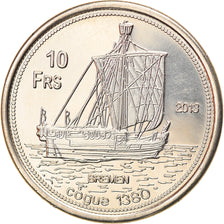 Coin, France, 10 Francs, 2013, Tromelin, MS(63), Cupro-nickel Aluminium