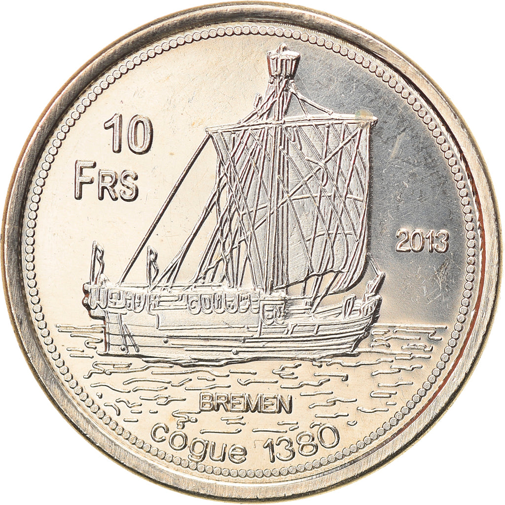 Münze, Frankreich, 10 Francs, 2013, Tromelin, UNZ, Cupro-nickel Aluminium