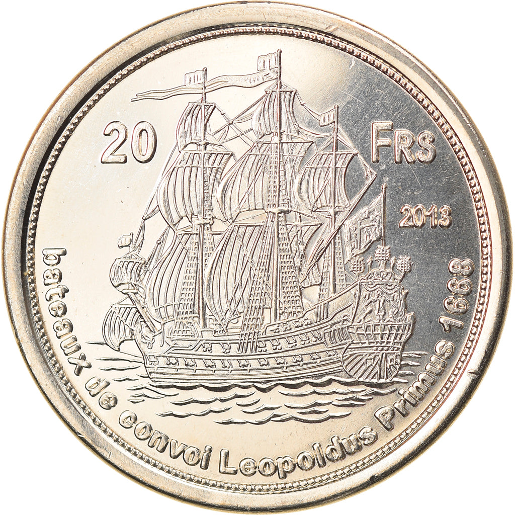 Coin, France, 20 Francs, 2013, Tromelin, MS(63), Cupro-nickel Aluminium