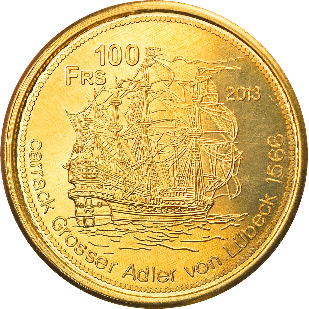 Coin, France, 100 Francs, 2013, Tromelin, MS(63), Bronze-Aluminium