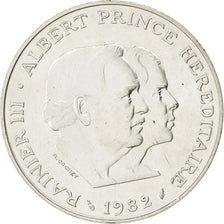 MONACO, 100 Francs, 1982, KM #161, AU(50-53), Silver, Gadoury #163, 14.97