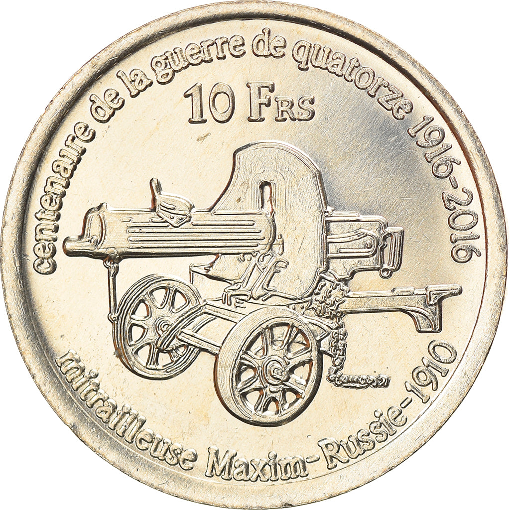 Coin, France, 10 Francs, 2016, Tromelin, MS(63), Cupro-nickel Aluminium
