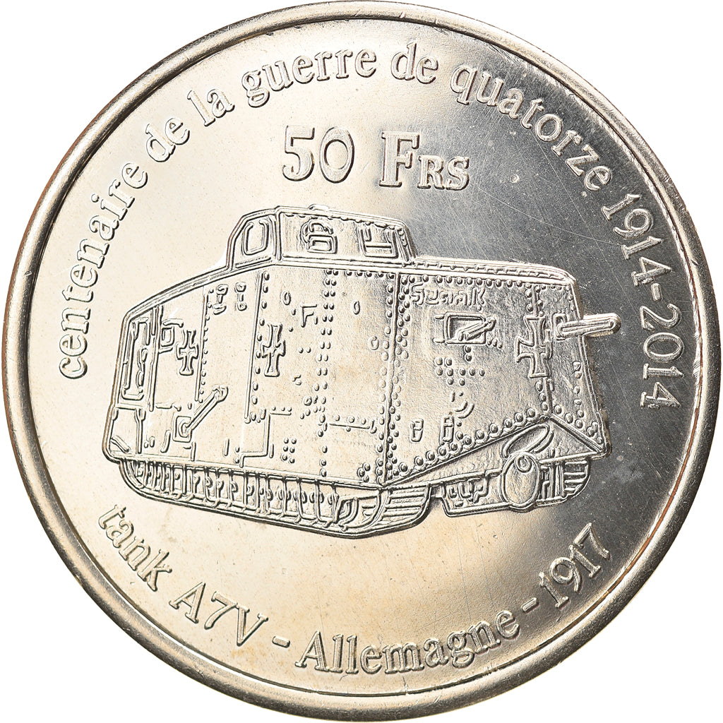 Munten, Frankrijk, 50 Francs, 2014, Tromelin, UNC-, Cupro-nickel Aluminium