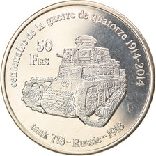 Coin, France, 50 Francs, 2014, Glorieuses, MS(63), Cupro-nickel Aluminium