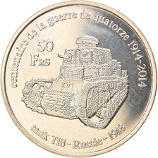 Coin, France, 50 Francs, 2014, Glorieuses, MS(63), Cupro-nickel Aluminium