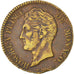 MONACO, 5 Centimes, Cinq, 1837, Monaco, KM #95.2, VF(30-35), Cast Brass,...