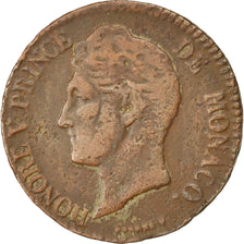 Monaco, Honoré V, 5 Centimes 1837 MC, KM 95.2a