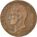 MONACO, 5 Centimes, Cinq, 1837, Monaco, KM #95.2, VF(20-25), Cast Brass,...