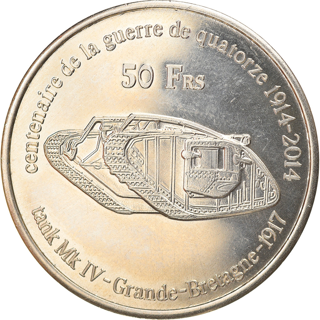 Moneta, Francja, 50 Francs, 2014, Europa, MS(63), Miedzionikiel Aluminium