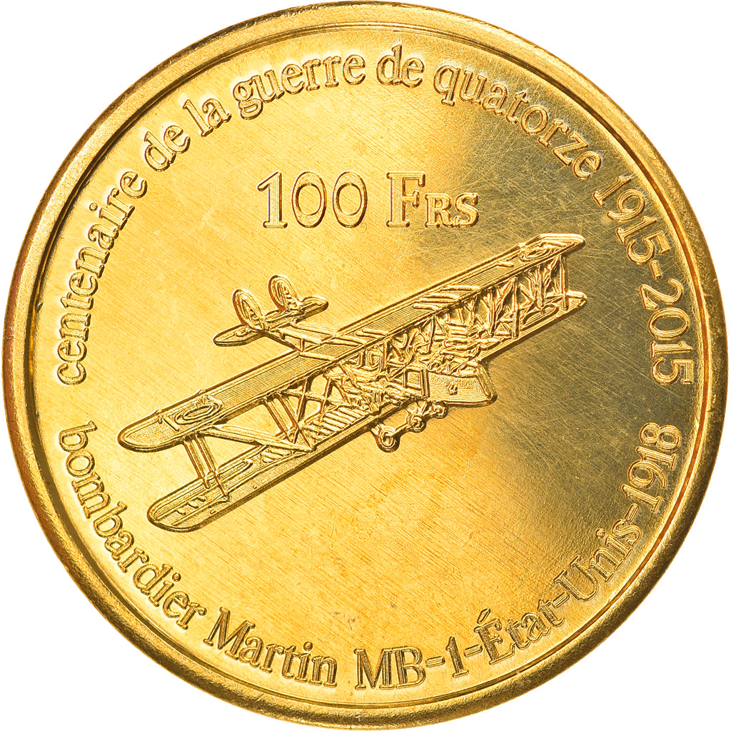 Moneta, Francja, 100 Francs, 2015, Europa, MS(63), Brąz-Aluminium