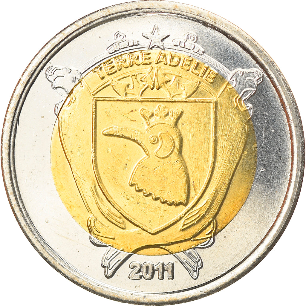 Coin, France, 200 Francs, 2011, Adelie, MS(63), Bi-Metallic