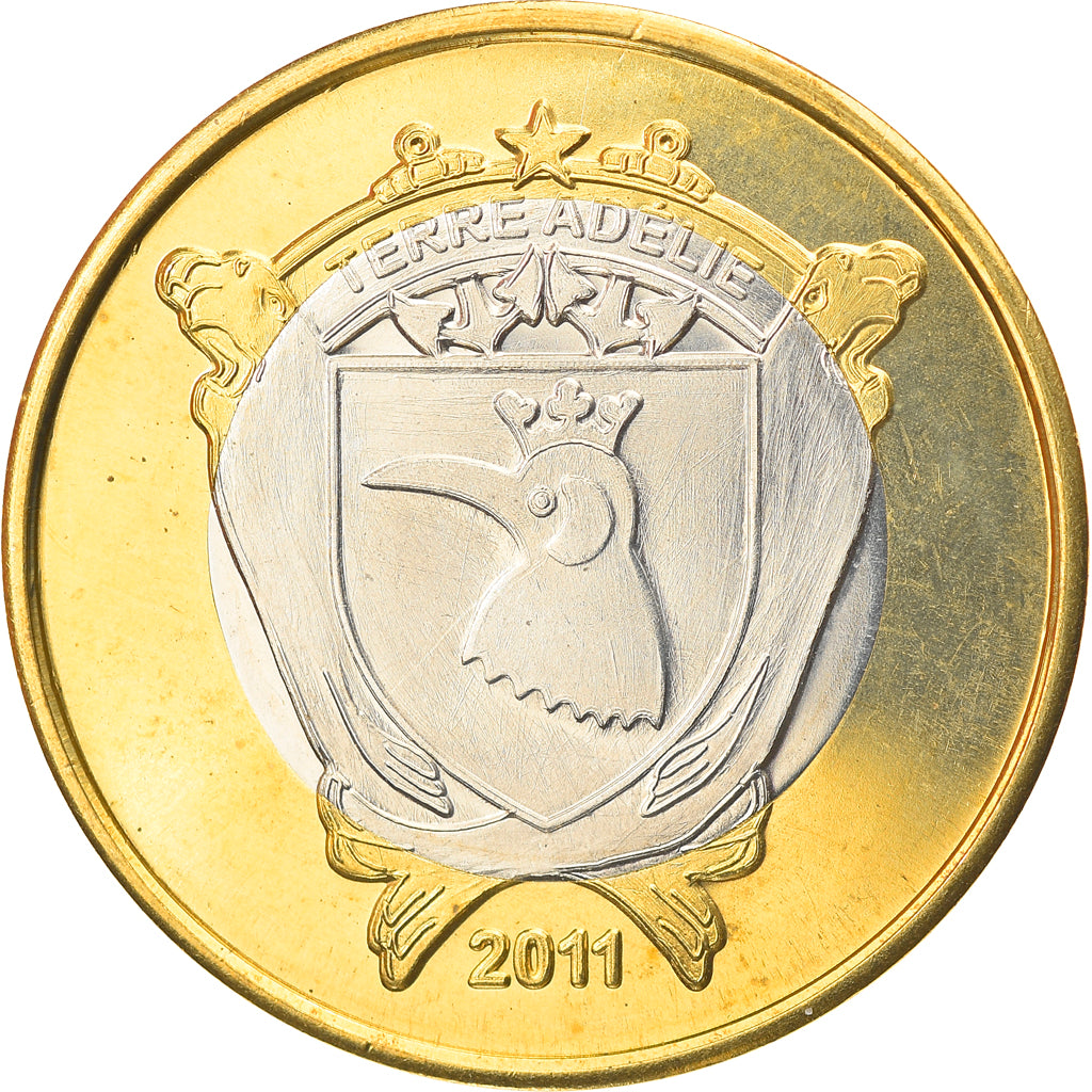 Coin, France, 500 Francs, 2011, Adelie, MS(63), Bi-Metallic