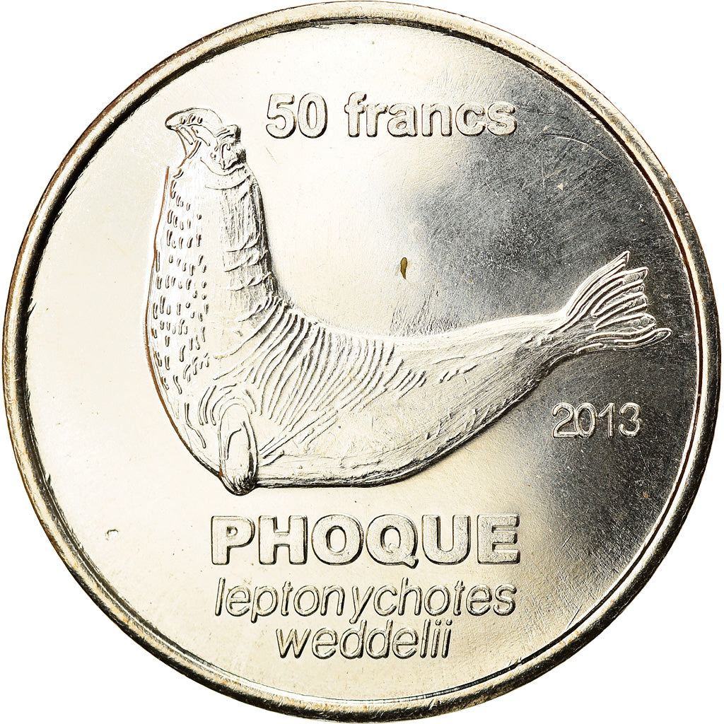 Coin, France, 50 Francs, 2011, Adelie, MS(63), Cupro-nickel Aluminium