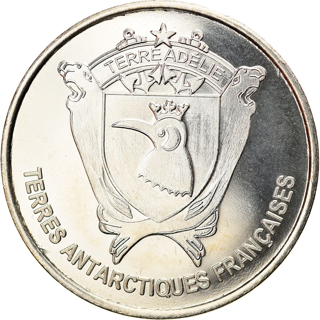 Moeda, França, 50 Francs, 2014, Adelie, MS(63), Cuproníquel Alumínio