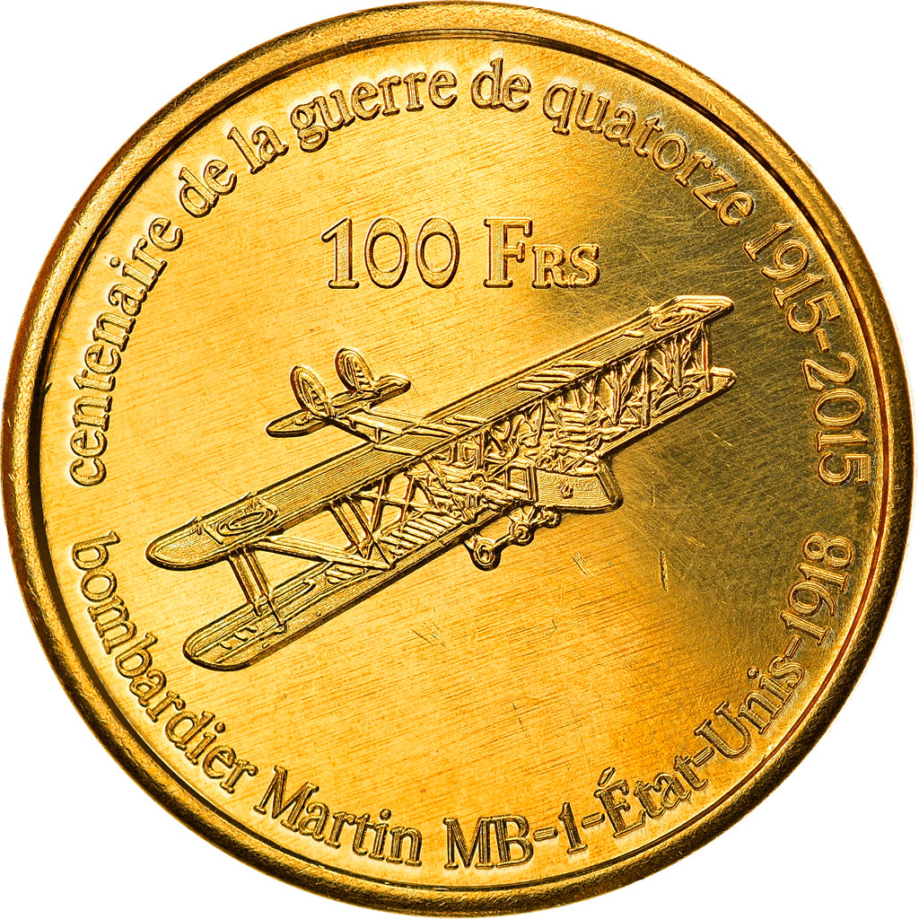 Moneda, Francia, 100 Francs, 2015, Europa, SC, Bronce - aluminio