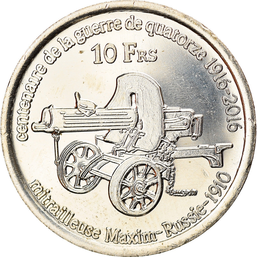 Moneta, Francja, 10 Francs, 2016, Europa, MS(63), Miedzionikiel Aluminium