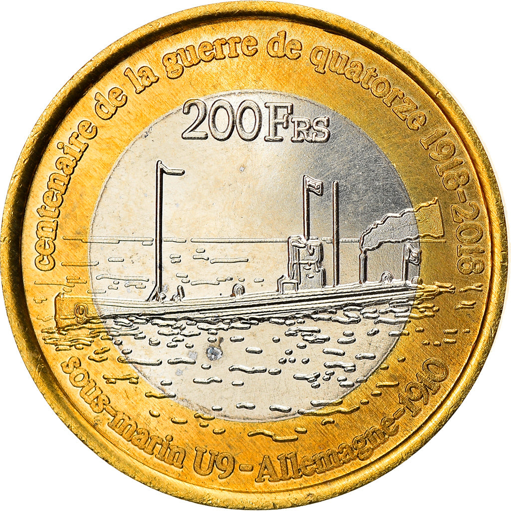 Moeda, França, 200 Francs, 2018, Europa, MS(63), Bimetálico
