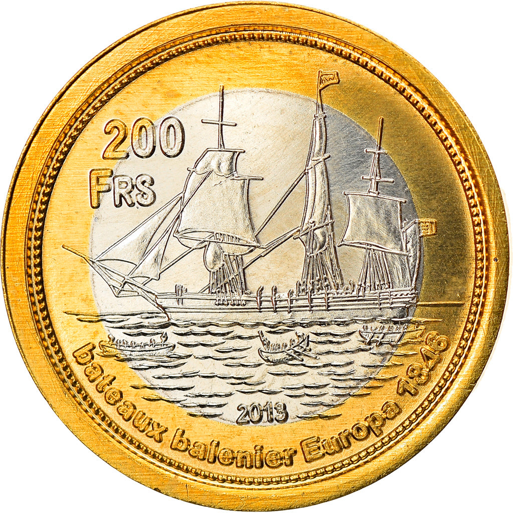 Coin, France, 200 Francs, 2013, Tromelin, MS(63), Bi-Metallic