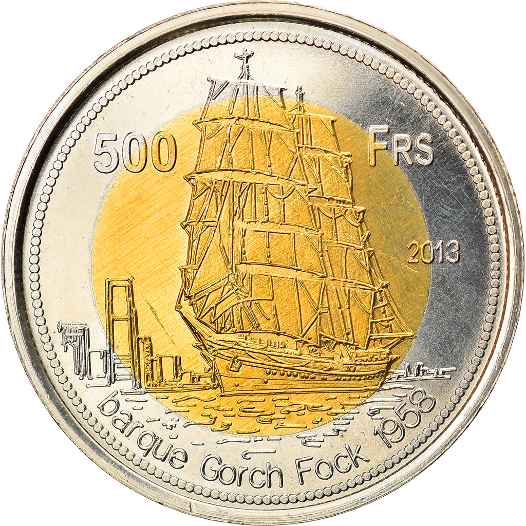 Coin, France, 500 Francs, 2013, Tromelin, MS(63), Bi-Metallic