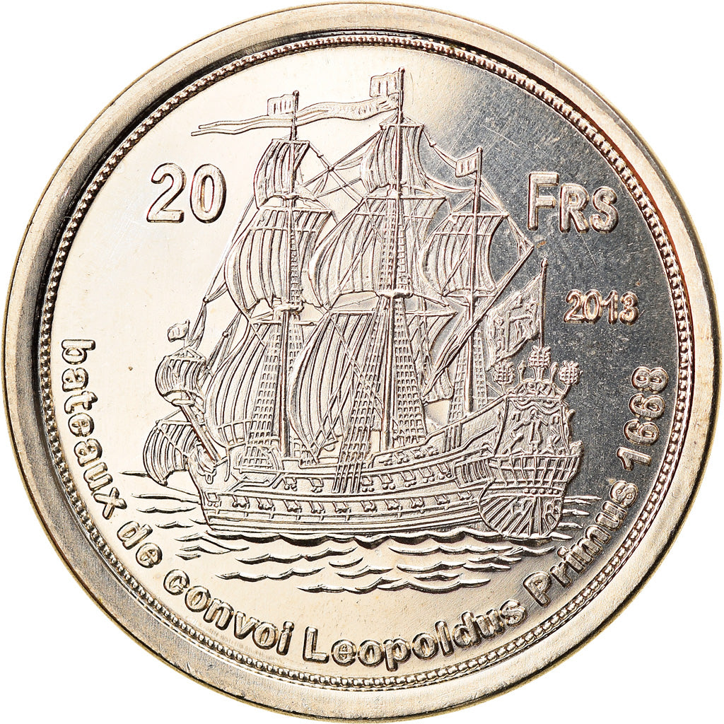 Coin, France, 20 Francs, 2013, Tromelin, MS(63), Cupro-nickel Aluminium