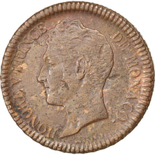 MONACO, Decime, 1838, Monaco, KM #97.1, VF(20-25), Copper, Gadoury #105, 18.65