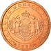 Monaco, Euro Cent, 2001, Paris, MS(63), Copper Plated Steel, KM:167
