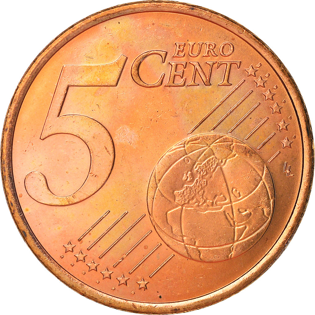 Monaco, 5 Euro Cent, 2001, Paris, MS(63), Copper Plated Steel, KM:169