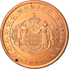 Monaco, 5 Euro Cent, 2001, Paris, MS(63), Copper Plated Steel, KM:169