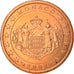 Monaco, 5 Euro Cent, 2001, Paris, MS(63), Copper Plated Steel, KM:169