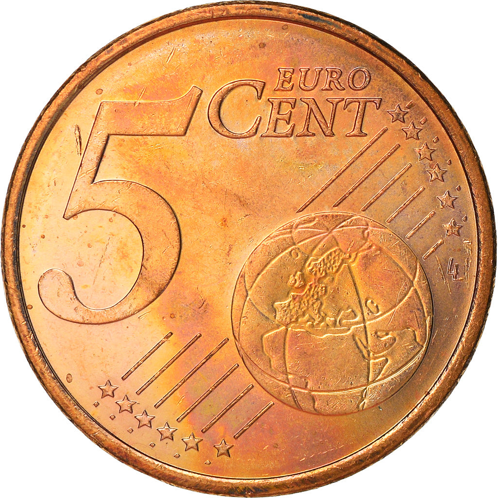 Monaco, 5 Euro Cent, 2001, Paris, MS(63), Copper Plated Steel, KM:169
