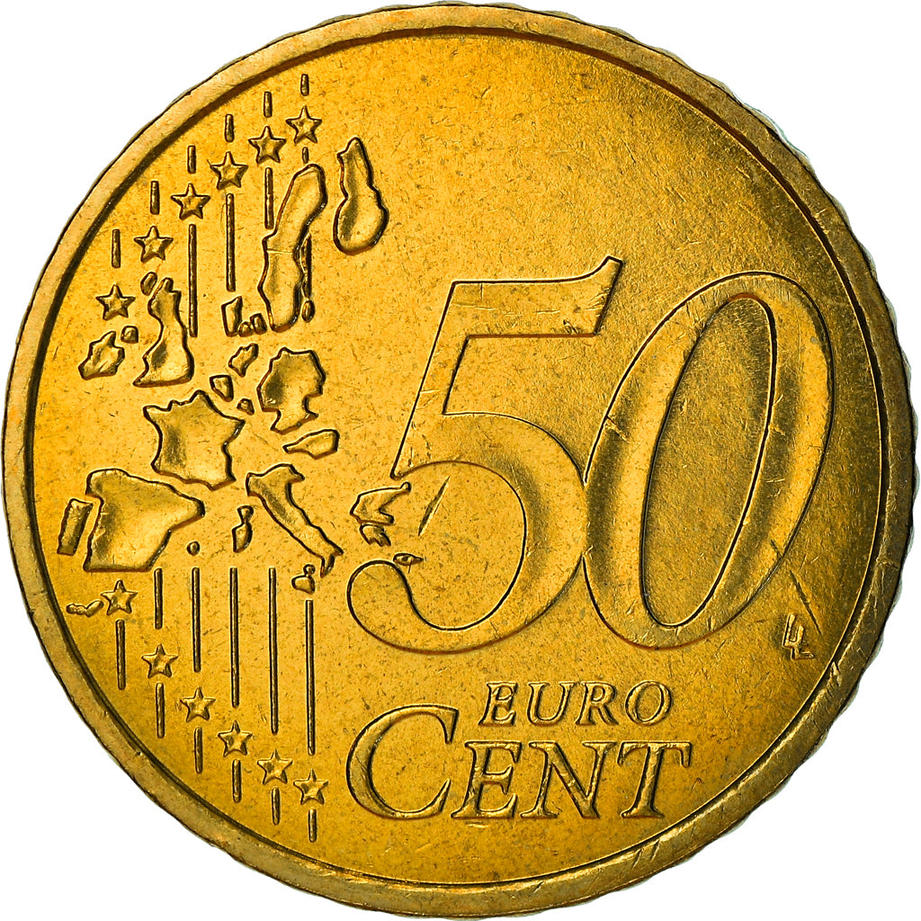 Monaco, 50 Euro Cent, 2001, Paris, MS(63), Brass, KM:172