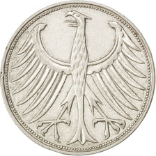 Coin, GERMANY - FEDERAL REPUBLIC, 5 Mark, 1958, Hambourg, EF(40-45), Silver