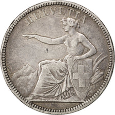 Moneta, Svizzera, 5 Francs, 1874, Bern, MB+, Argento, KM:11