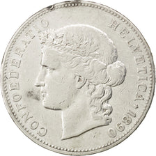 Coin, Switzerland, 5 Francs, 1890, Bern, VF(20-25), Silver, KM:34